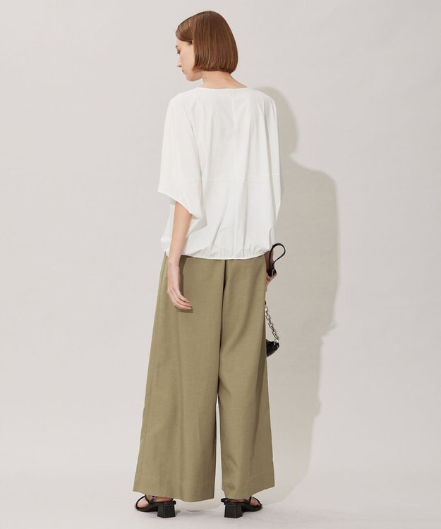 ICB 【接触冷感・UVカット・速乾・洗える】マットスキューバ ドルマンスリーブプルオーバー オフホワイト系