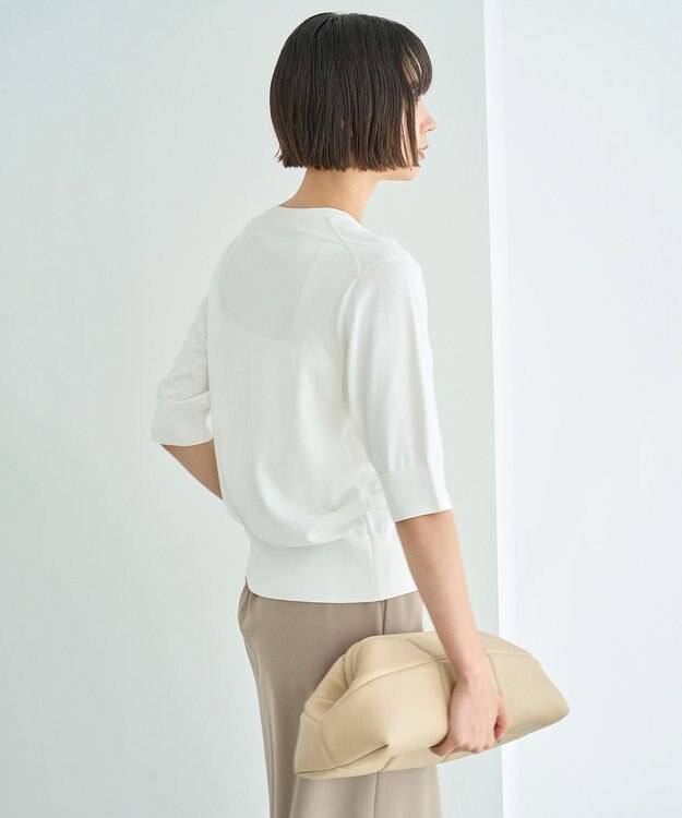 UNFILO L スゴ機能美 ハーフスリーブ カーディガン オフ