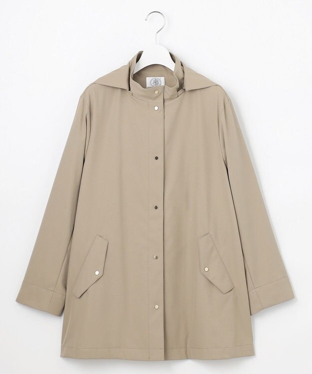 J.PRESS LADIES 【洗える・撥水】ドライツイルストレッチ フーディ アウター モカ系