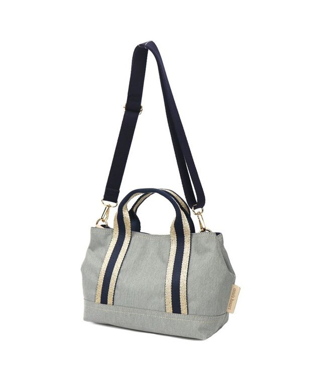 Regalo Felice 【撥水 / 色落ちしないデニム調生地 / 2way】ショルダー小 / REGALO GY(グレー×ゴールドネイビー)