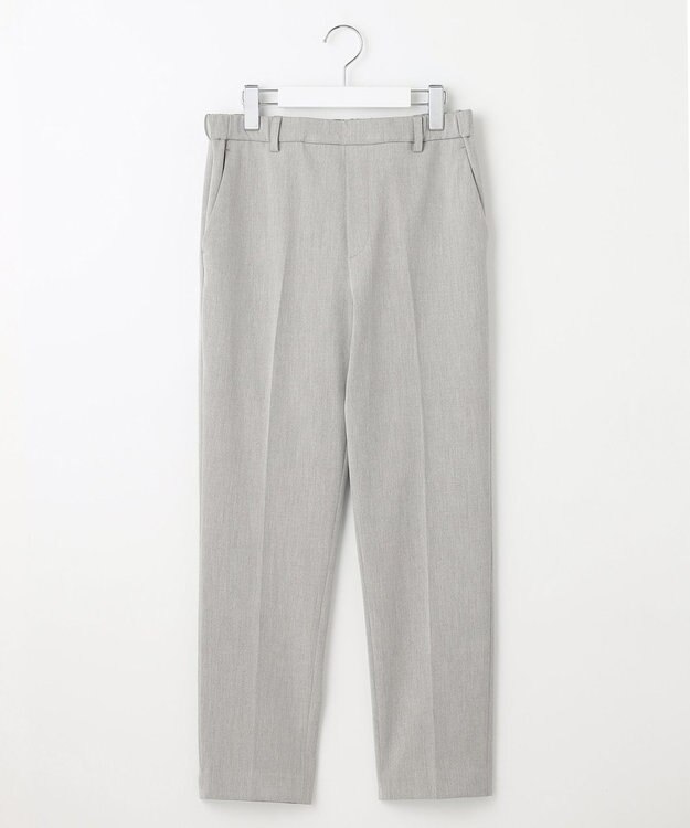 自由区 【撥水加工・洗える】TRギャバ裏起毛テーパード パンツ ライトグレー系