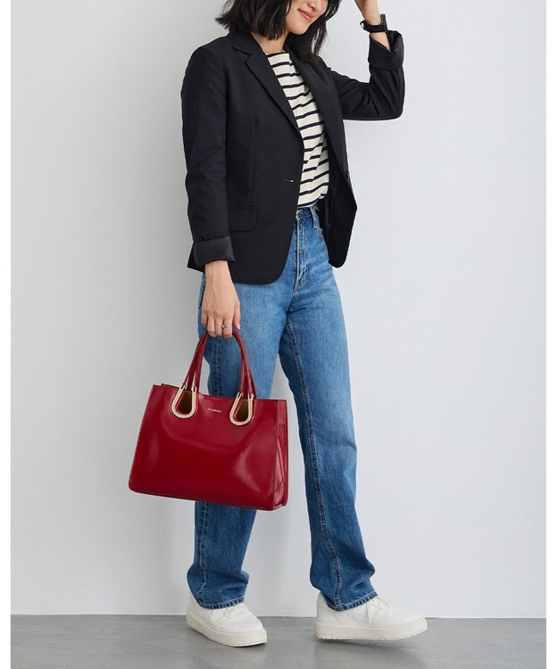 MioFIRANO ホースシューエナメルハンドバッグ 2WAY　FIRANO フィラノ RED