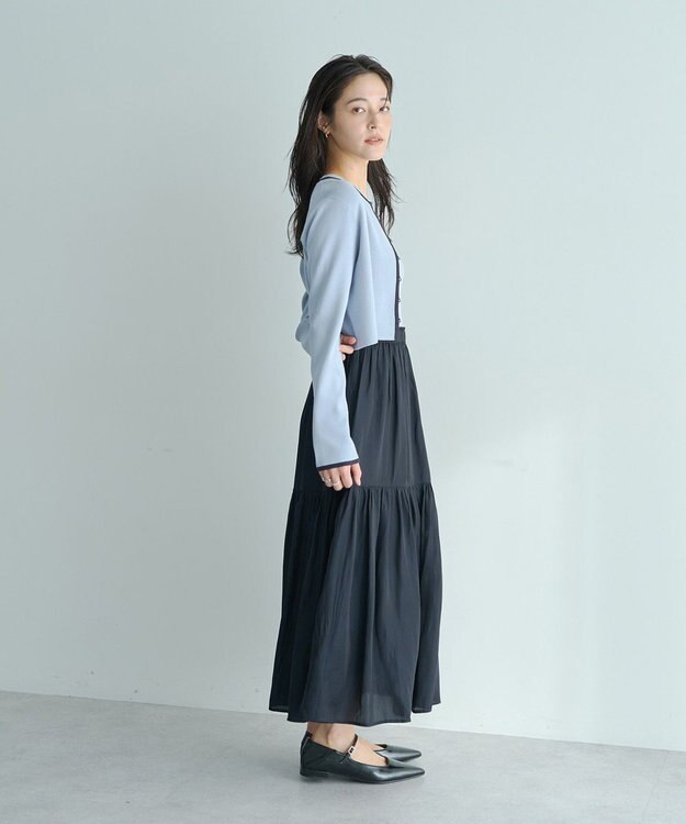 YECCA VECCA 【2点SET】カーディガンセットワンピース Light Blue