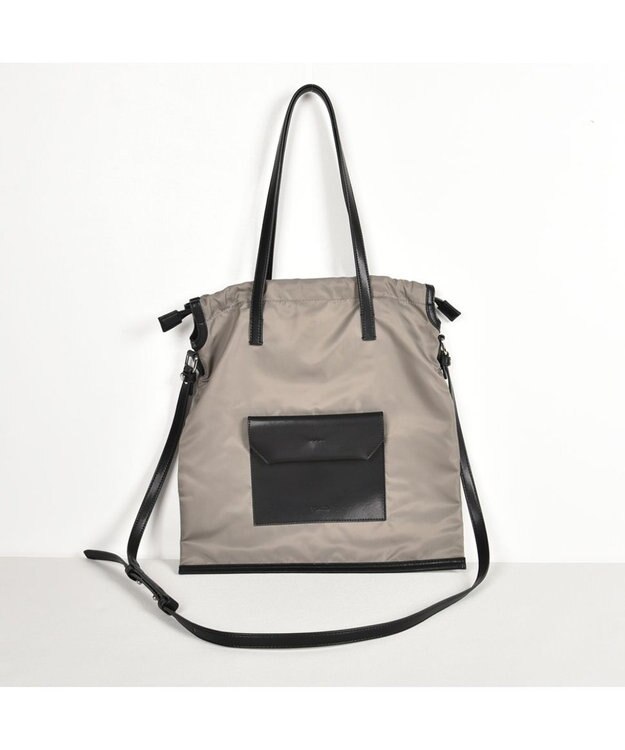 Y'SACCS ドローストリング2WAYトート Sサイズ グレージュ