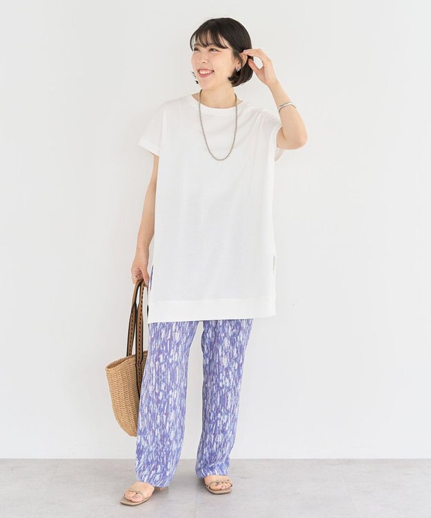 Green Parks 今年っぽフレンチスリーブカットチュニック Off White