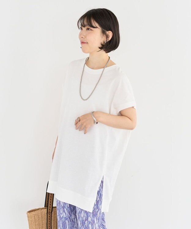 Green Parks 今年っぽフレンチスリーブカットチュニック Off White