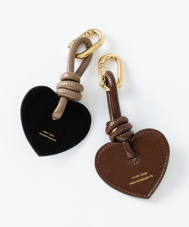 23区 【WEB&一部店舗限定】ハート チャーム ブラック×モカ