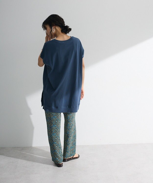 Green Parks 今年っぽフレンチスリーブカットチュニック Navy