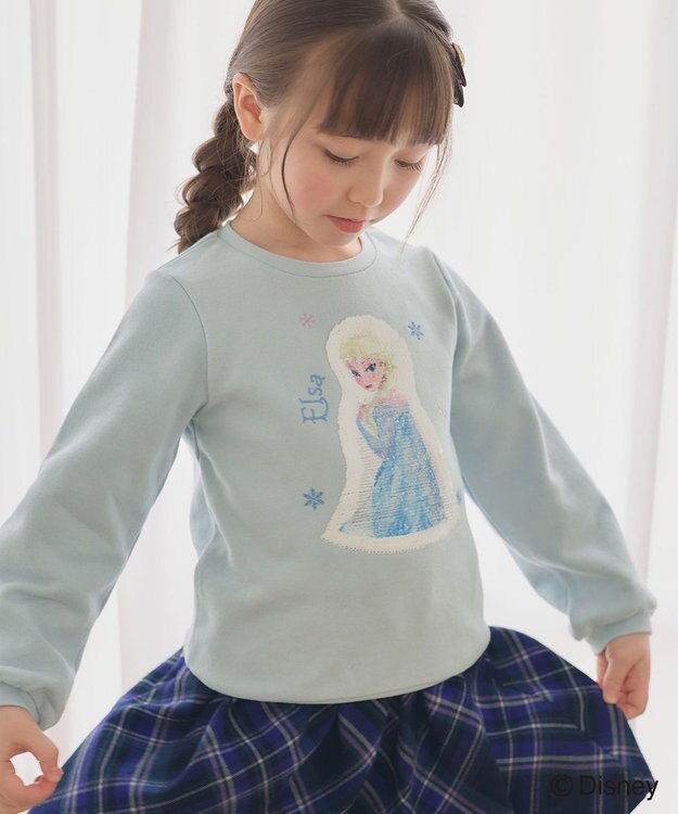 ANY KIDS 【Disney（ディズニー）】FROZEN / ミラクルスパンコール トレーナー サックスブルー<エルサ>
