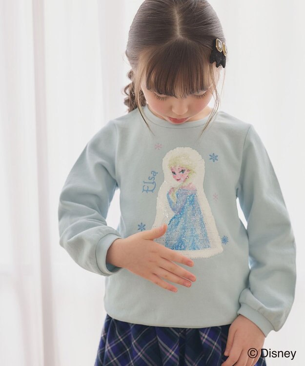 ANY KIDS 【Disney（ディズニー）】FROZEN / ミラクルスパンコール トレーナー サックスブルー<エルサ>
