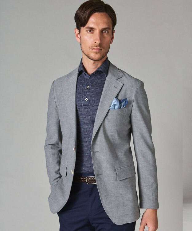 GOTAIRIKU 出張や旅行にも最適な軽量感【MARLANE】 カーディガンジャケット ライトグレー系8