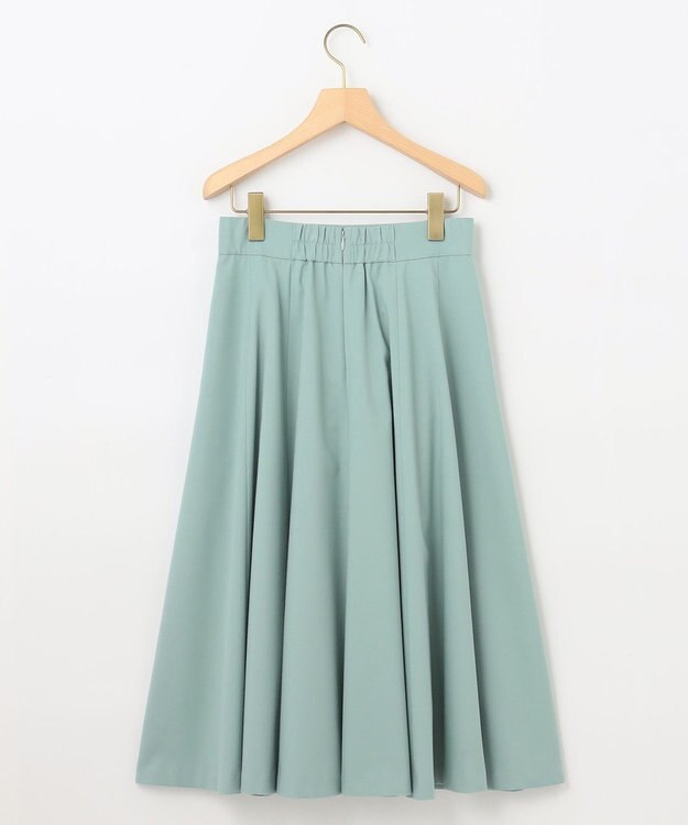 組曲 T/Rツイルストレッチ フレアスカート スモーキーグリーン系