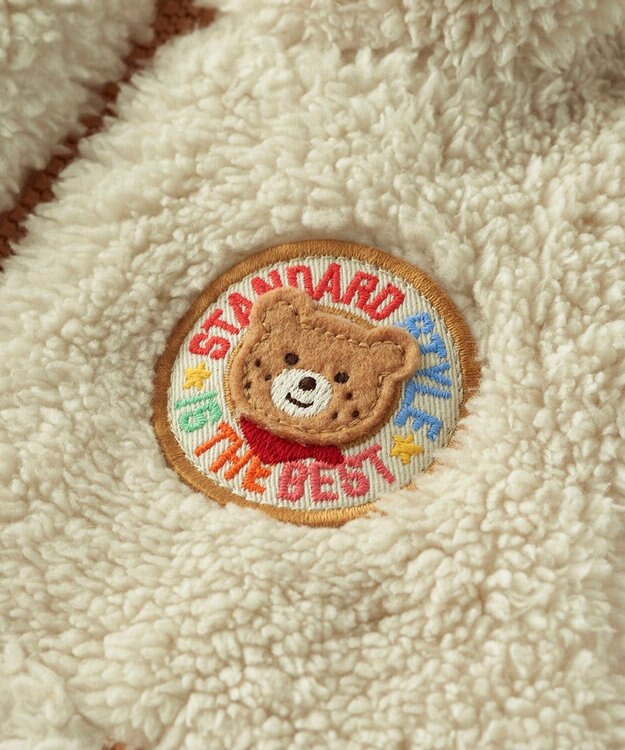 MIKI HOUSE HOT BISCUITS 【80-120cm】 カラフルビーンズ 裏ボアフリース リバーシブル総柄ベスト マルチカラー