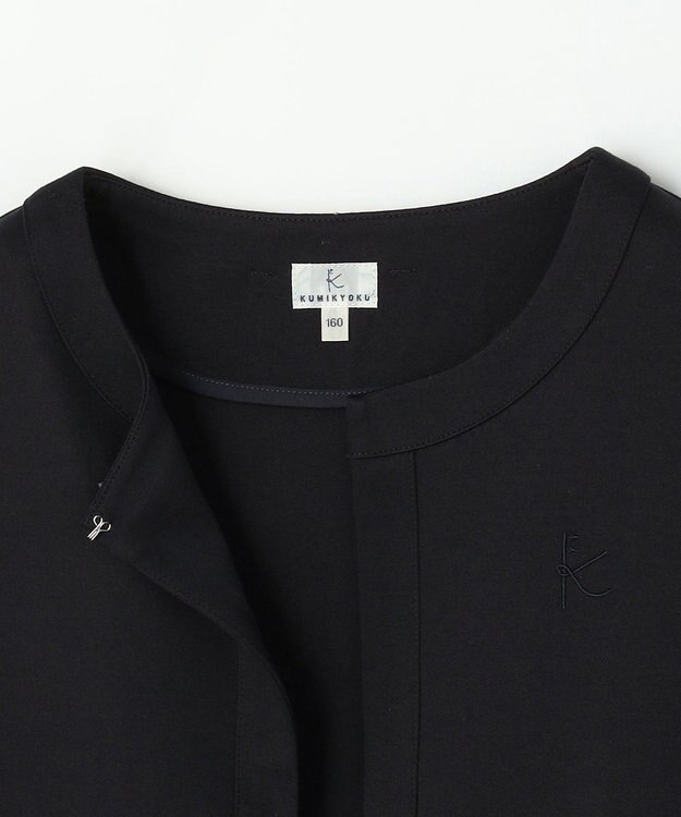 組曲 KIDS 【150-170㎝】 ドットジャガードワンピース＆ジャケットセット ネイビー