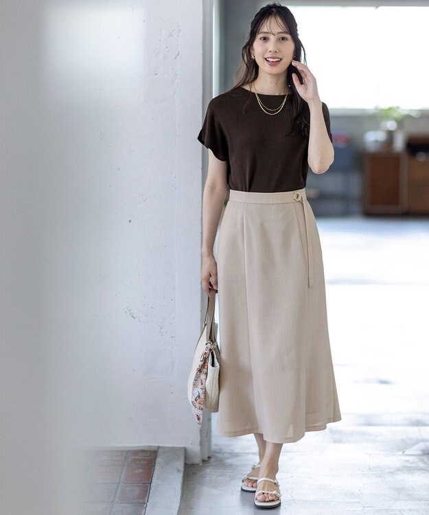 ANY SIS L 【WEB・一部店舗限定】スイートクール スカート ライトベージュ