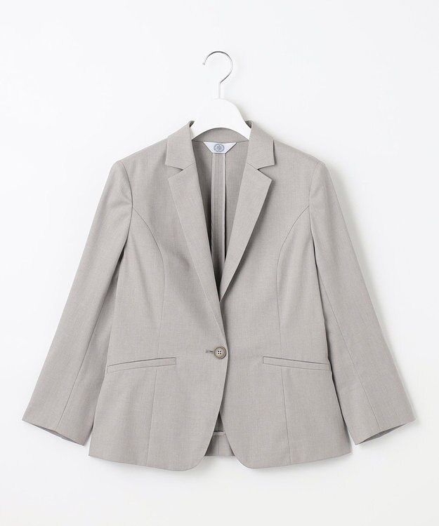 J.PRESS LADIES 【セットアップ対応・洗える・撥水・防汚】コットンFITTYシャーク テーラード ジャケット ベージュ系