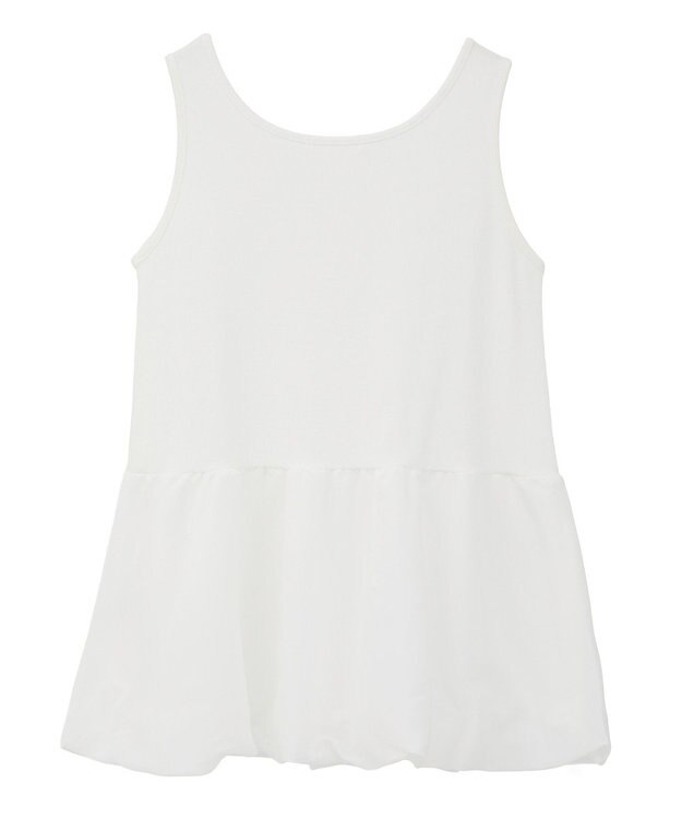 Green Parks 裾バルーンレイヤータンク White