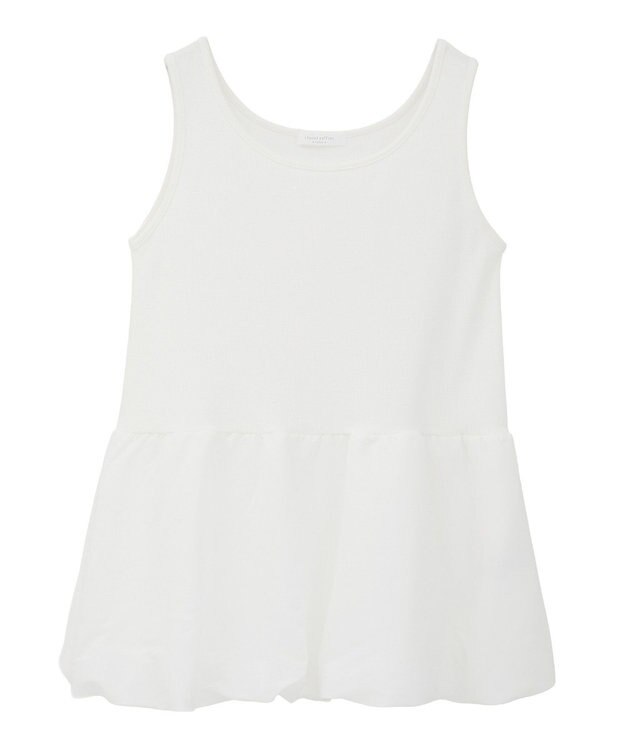Green Parks 裾バルーンレイヤータンク White