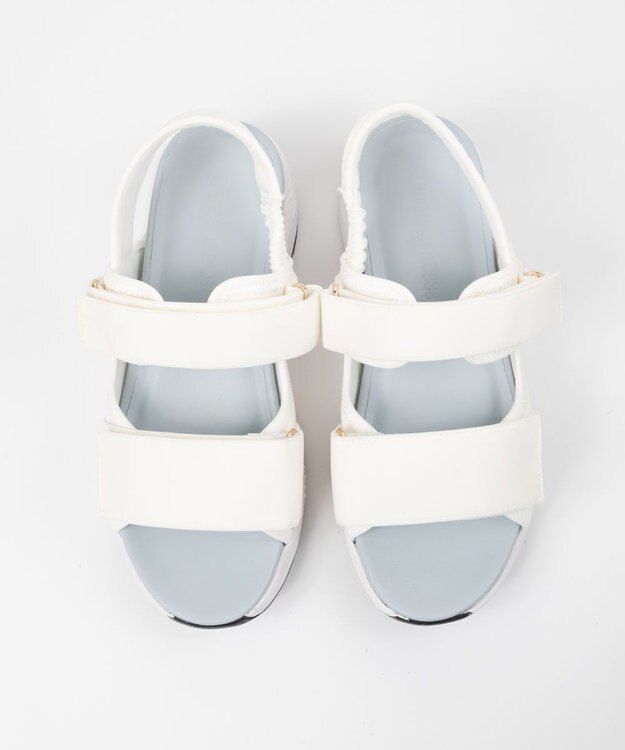 BONTRE 【PRECIEUX JOUET/プレシュウジュエ】ダブルベルトシャーリングゴムスポーツサンダル/009PJ ホワイト