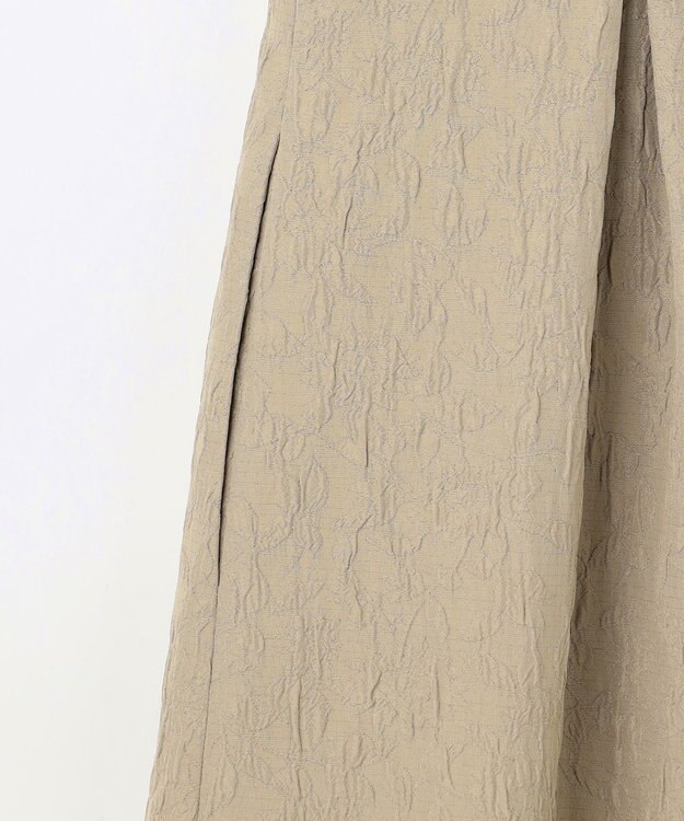 組曲 フラワーラメジャカード ジャンパースカート ベージュ系