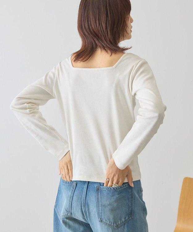 AMERICAN HOLIC 【2WAY】スクエアネックプルオーバー Ivory