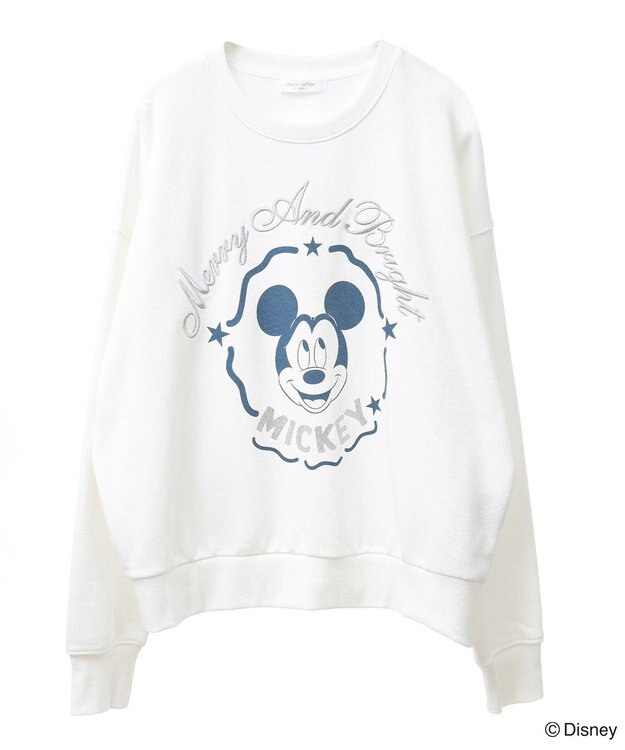 Green Parks ミッキー＆フレンズ／刺繍裏毛プルオーバーⅡ White