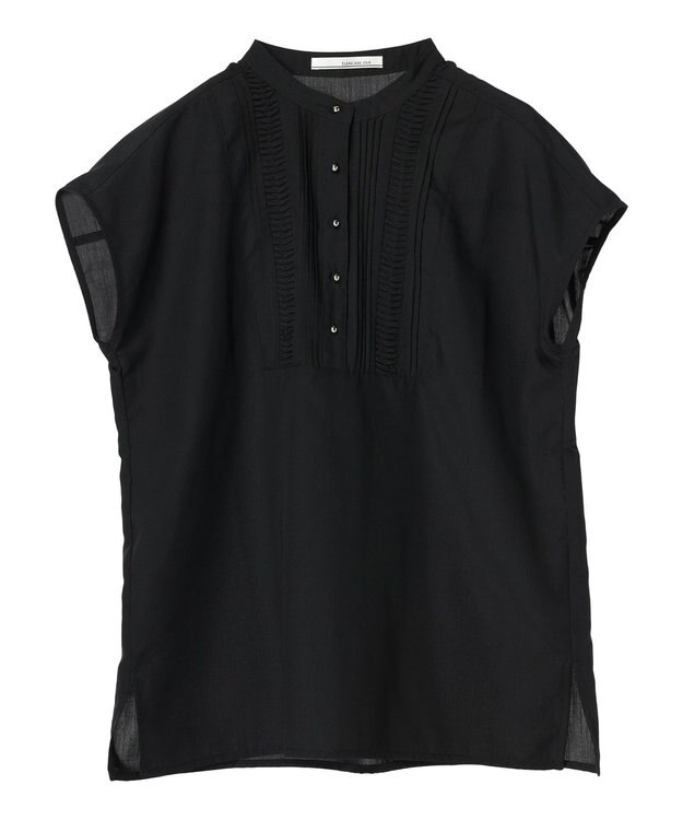 Green Parks ・ＥＬＥＮＣＡＲＥ　ＤＵＥ　ピンタックフレンチブラウス Black