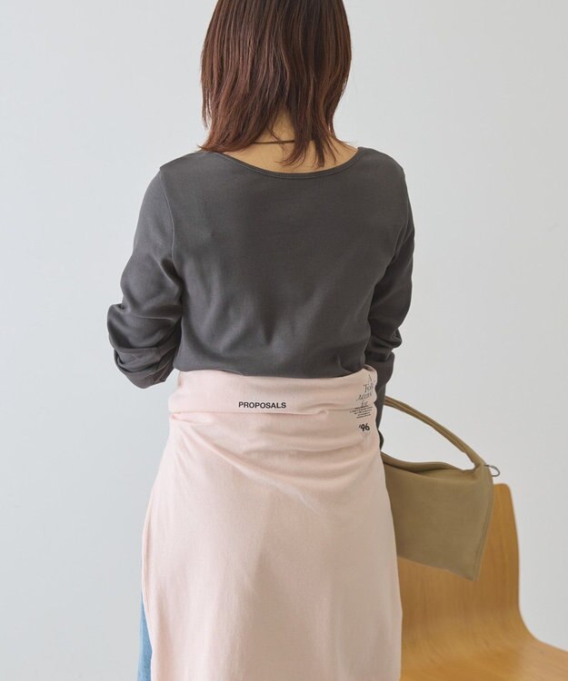 AMERICAN HOLIC 【2WAY】スクエアネックプルオーバー Charcoal Gray