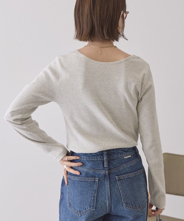 AMERICAN HOLIC 【2WAY】スクエアネックプルオーバー Oatmeal