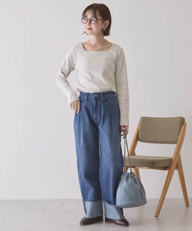 AMERICAN HOLIC 【2WAY】スクエアネックプルオーバー Oatmeal