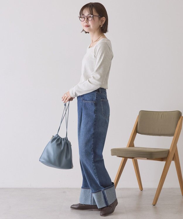 AMERICAN HOLIC 【2WAY】スクエアネックプルオーバー Oatmeal