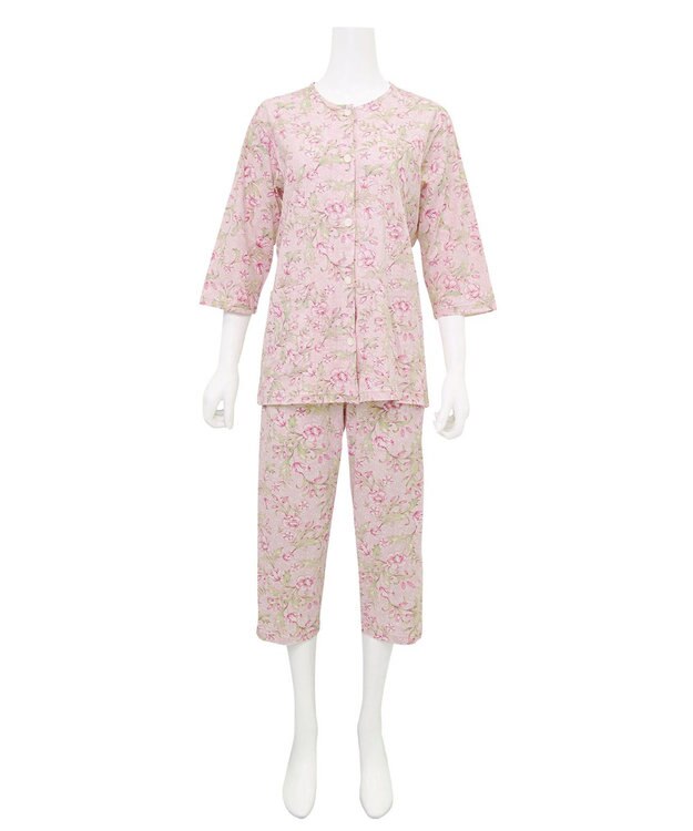 Wing 【数量限定　特別価格】　パジャマ　７分袖・８分丈ズボン　綿100％　天竺素材　やわらかな肌ざわり　ウイング／ワコール　EP8972 ピンク