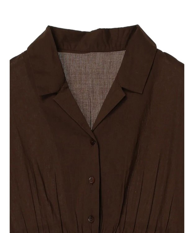 CRAFT STANDARD BOUTIQUE インド綿オープンカラーワンピース Brown