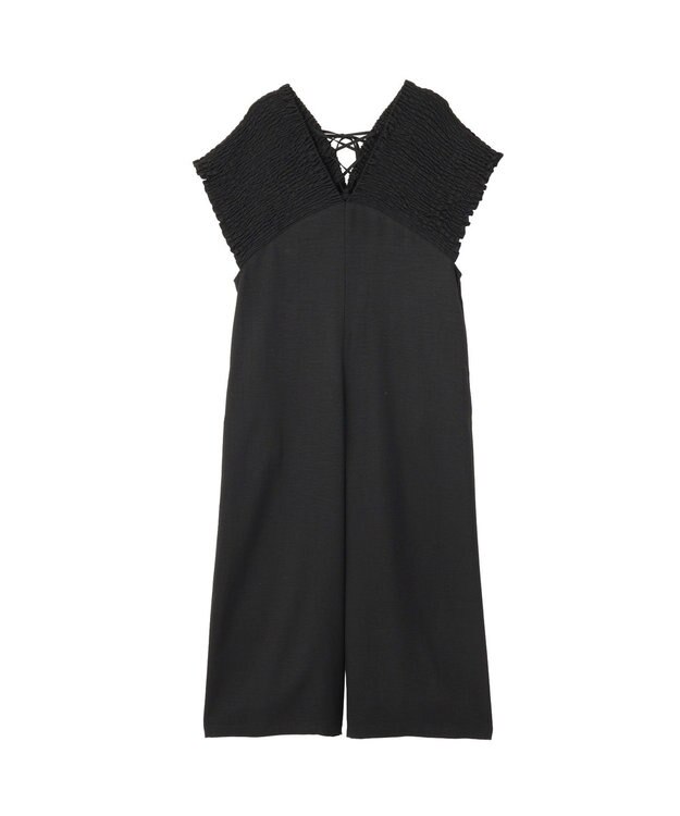 Green Parks シャーリングサロペット Black