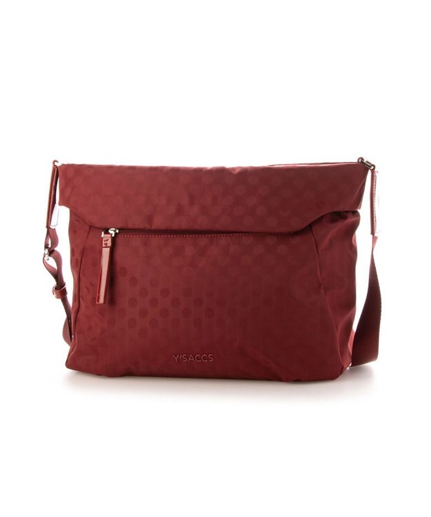 Y'SACCS PolkaDots口折れショルダー　Mサイズ ワイン