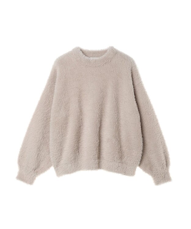 earth music&ecology ロングシャギーハイネックプルオーバー Beige