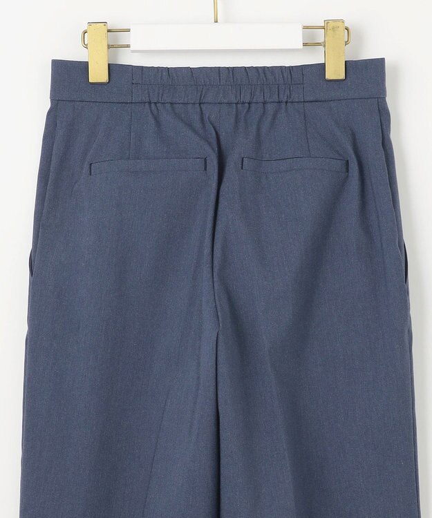 ANY SIS 【ストレッチ・接触冷感・撥水・UVカット・洗える】エアリーストレッチ ワイドパンツ シャンブレー