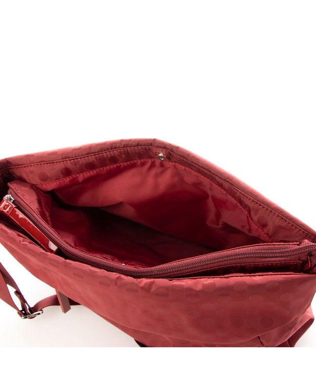 Y'SACCS PolkaDots口折れショルダー　Mサイズ ワイン