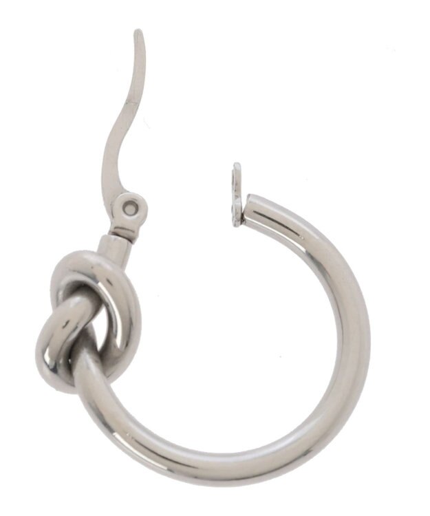 Green Parks ・ＨＡＬＦ　ＴＩＭＥ　サージカルノットデザインピアス Silver