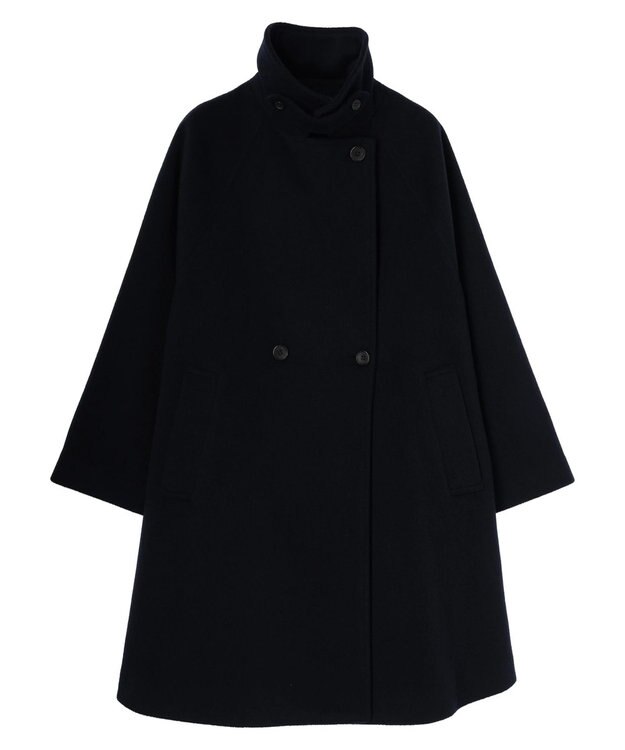 Green Parks ビーバー調テーラードカラーコート Navy