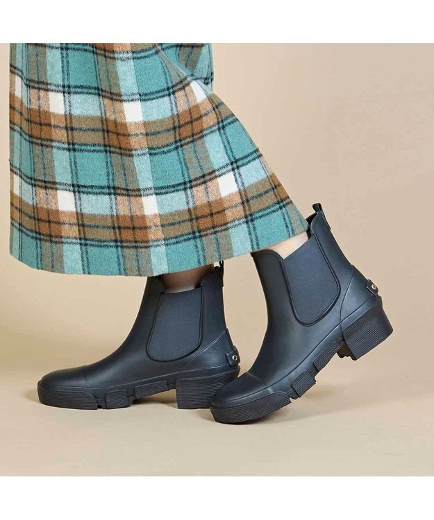 MODE ET JACOMO <carino>【レイン対応】サイドゴアレインブーツ ブラック