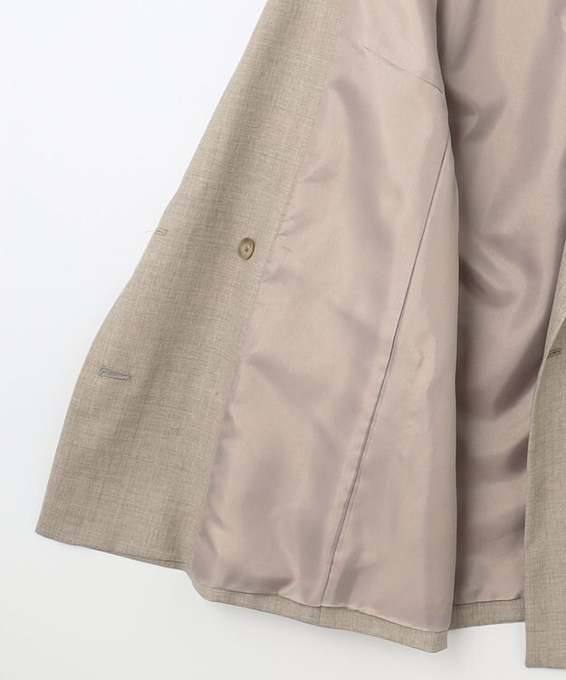 自由区 【セットアップ可】ライトウールトロピカル テーラードジャケット ベージュ系