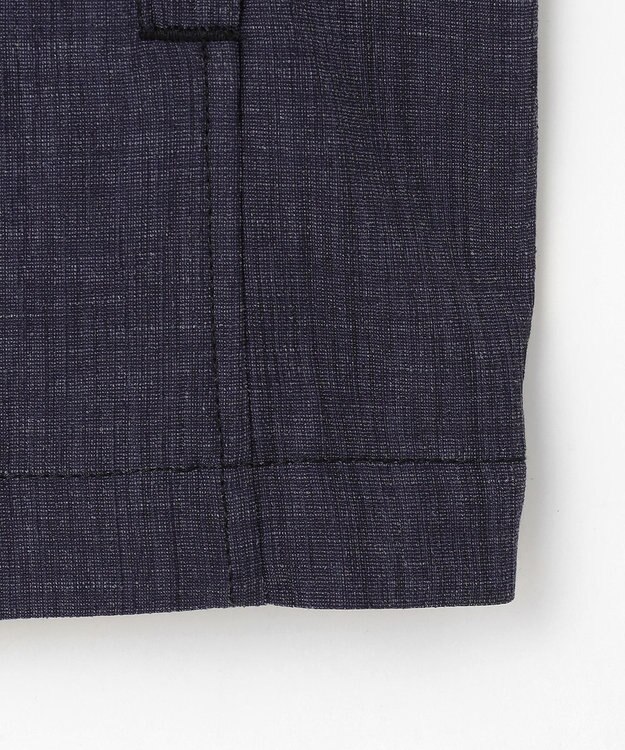 JOSEPH ABBOUD 【洗える・麻混】クールリネン シャツ ネイビー系