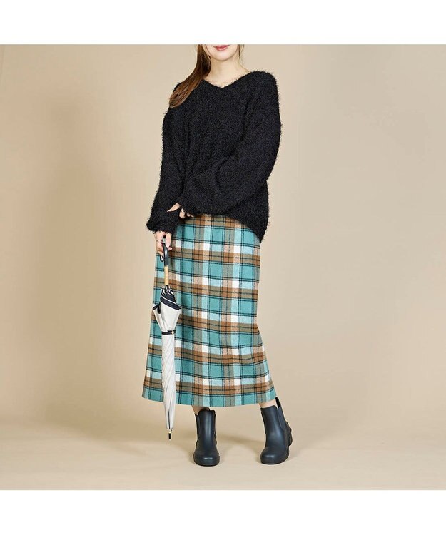 MODE ET JACOMO <carino>【レイン対応】サイドゴアレインブーツ ブラック