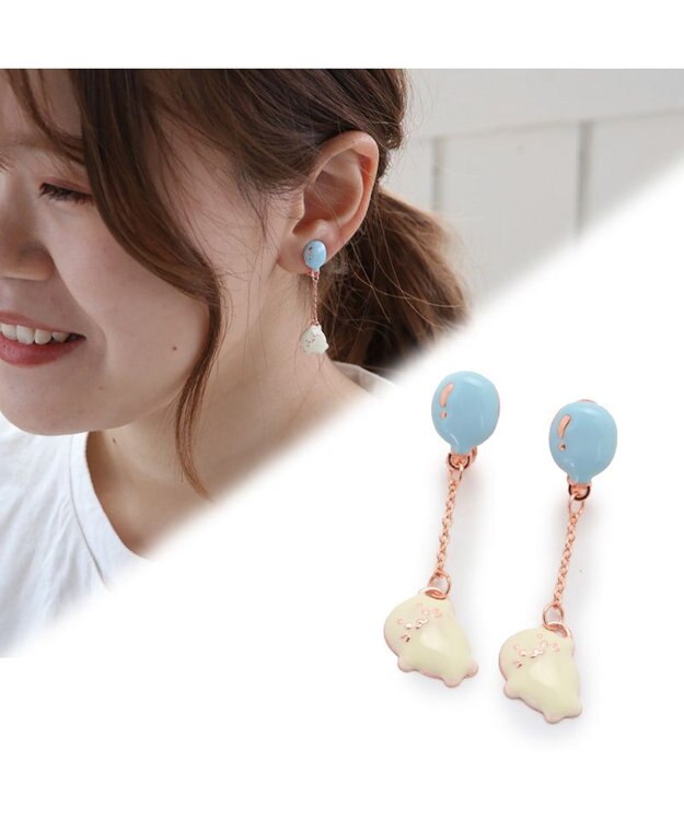 Mother garden しろたん 風船柄 アクセサリー  《ピアス / イヤリング》 単品 ピアス