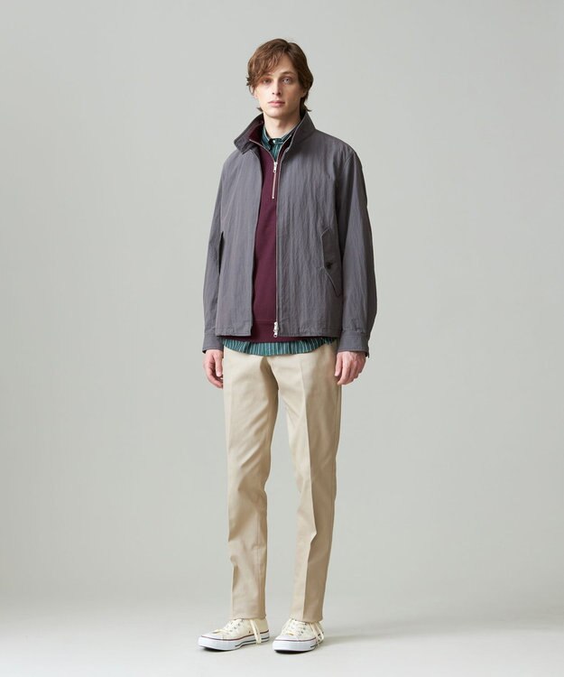 J.PRESS MEN KANEMASA マルチストライプジャージ シャツ ダークグリーン系1