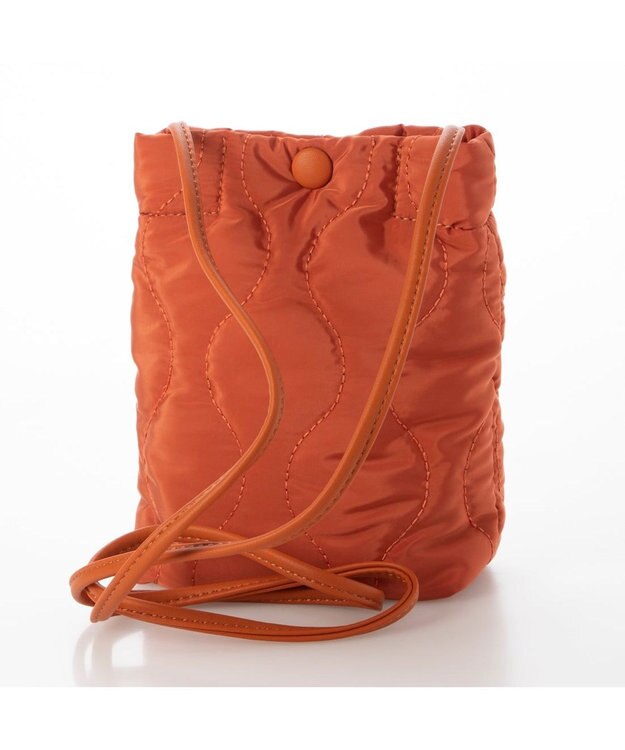 UNBILLION cachecache ナイロンキルティングスマホショルダー オレンジ