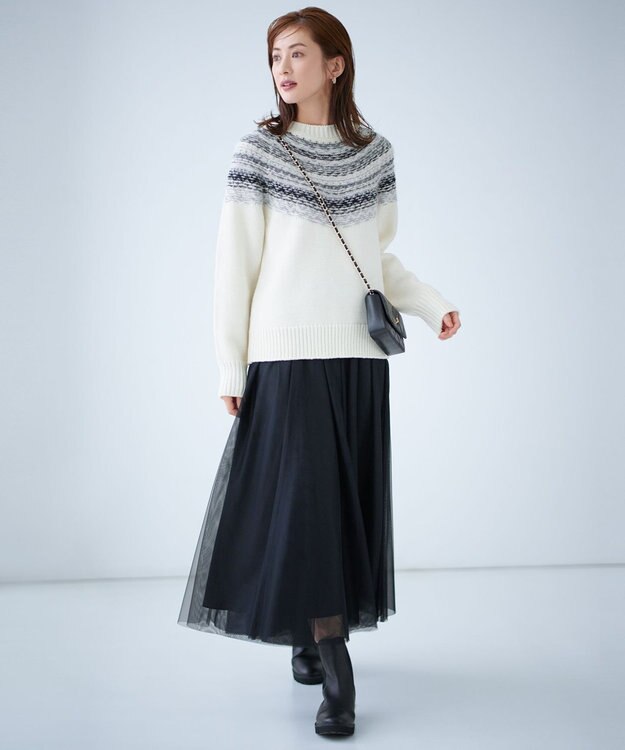 23区 L 【CLASSY.12月号掲載】フェアアイル ニット モノトーン系