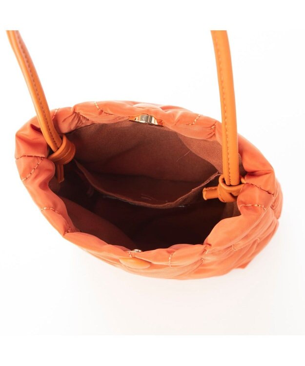 UNBILLION cachecache ナイロンキルティングスマホショルダー オレンジ