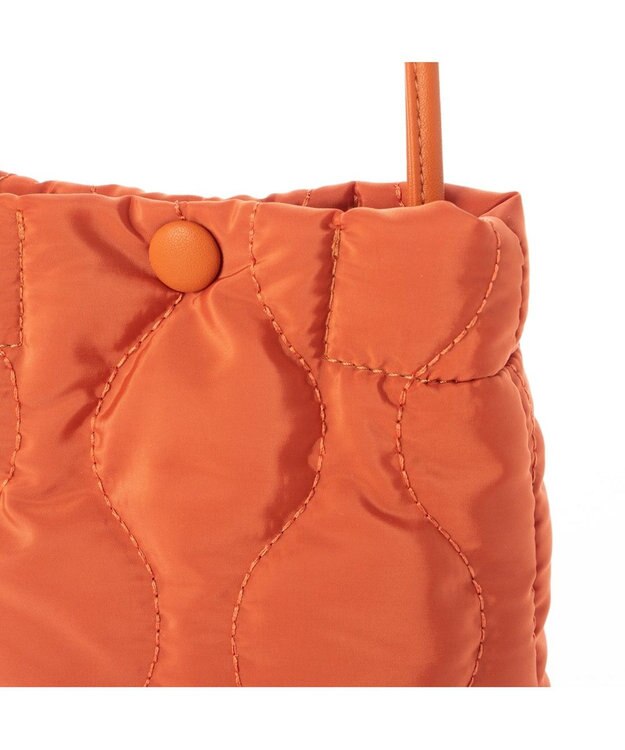 UNBILLION cachecache ナイロンキルティングスマホショルダー オレンジ